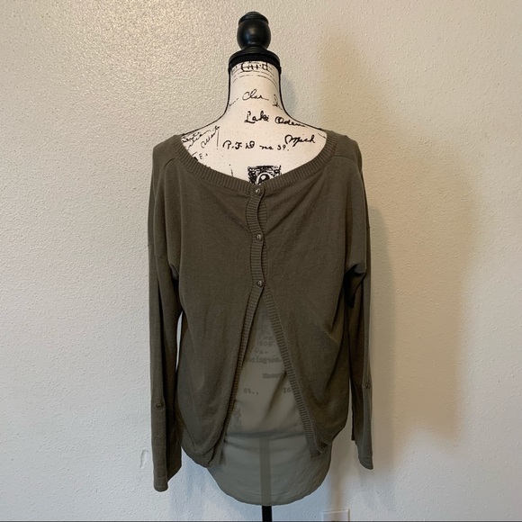 Fifty Street Sheer Buttons Sweater - Picture 4 of 9